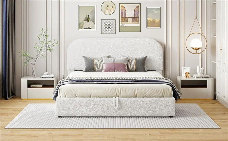 Upholstered Platform Bed With Hydraulic Storage System by HouseOfZazla