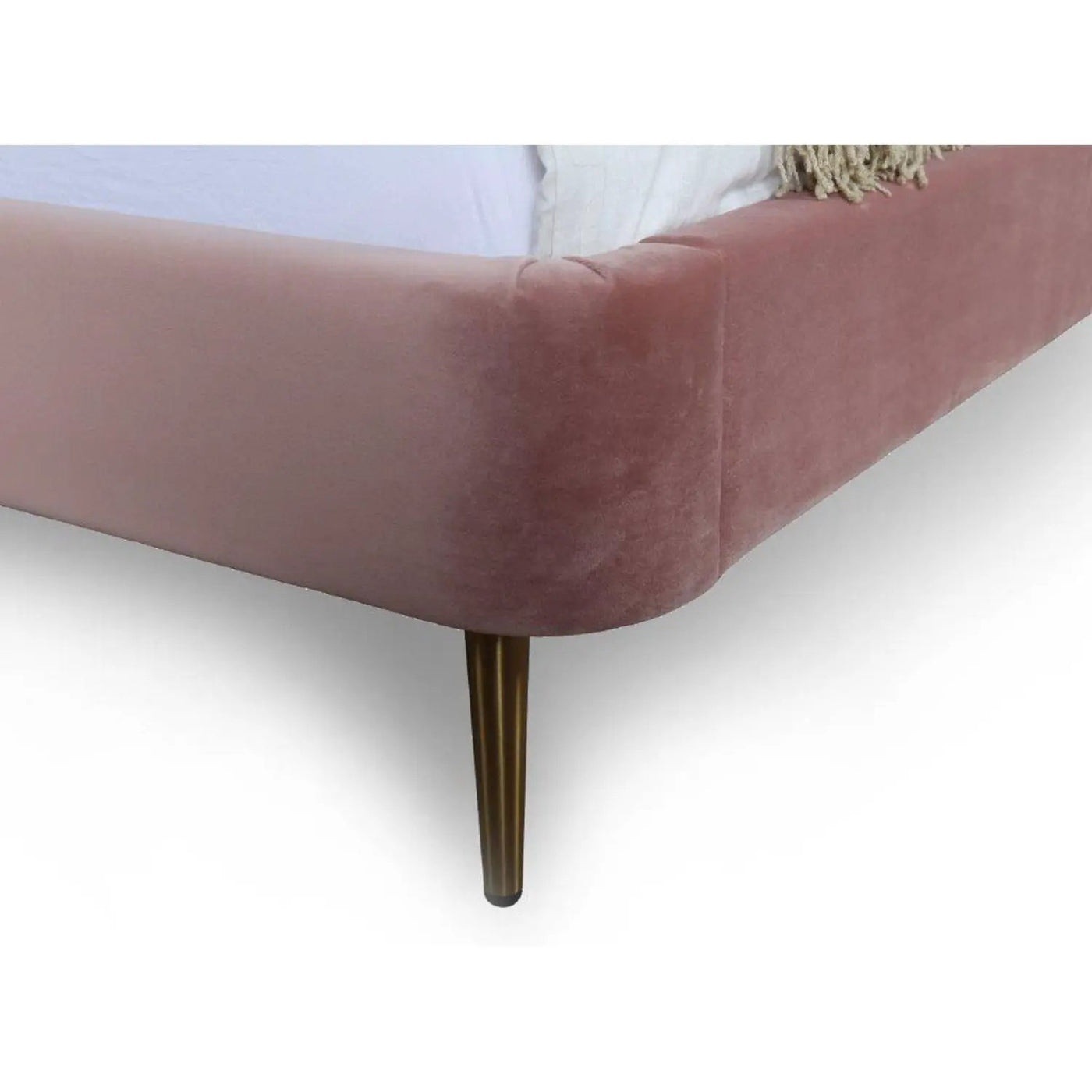 Heather - Upholstered Bed With Curved Headboard by HouseOfZazla