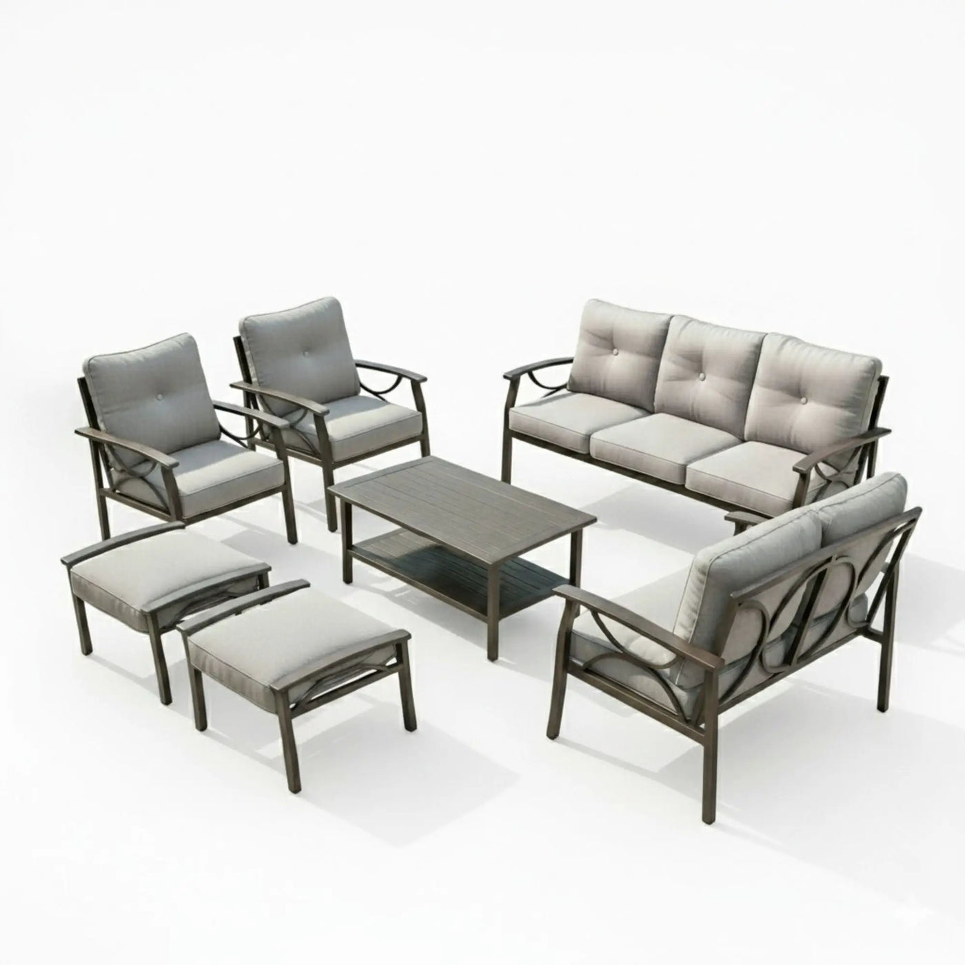 Patio Furniture Set with Coffee Table and Cushions for Backyard by HouseOfZazla