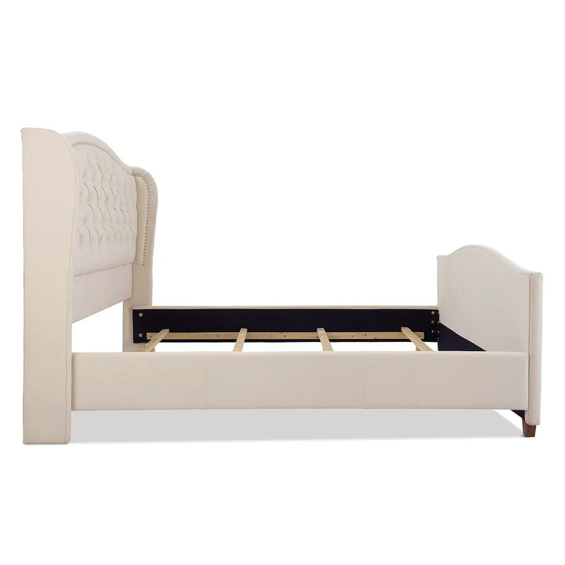 Marcella - Upholstered Shelter Headboard Bed Set by HouseOfZazla