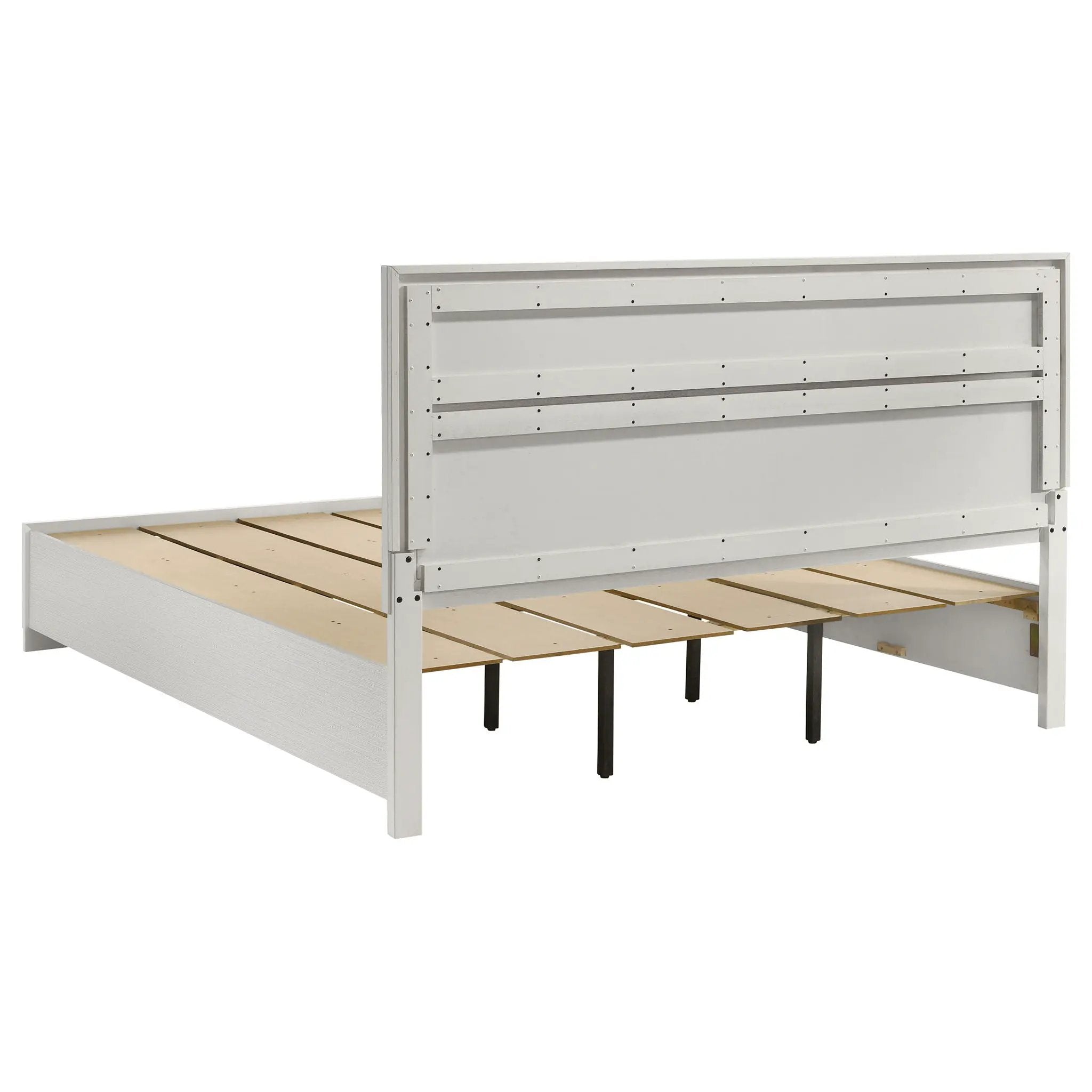 Miranda 51-inch Wood California King Storage Panel Bed White by Unique Piece Furniture