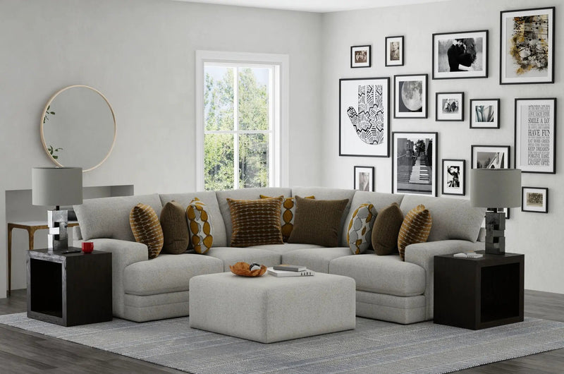 Tori - Sectional With Comfort Coil Seating, Cocktail Ottoman And Accent Pillows Included by Unique Piece Furniture