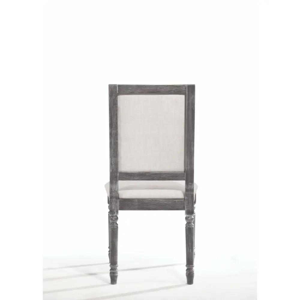 Leventis - Side Chair (Set of 2) - Cream Linen & Weathered Gray by Unique Piece Furniture