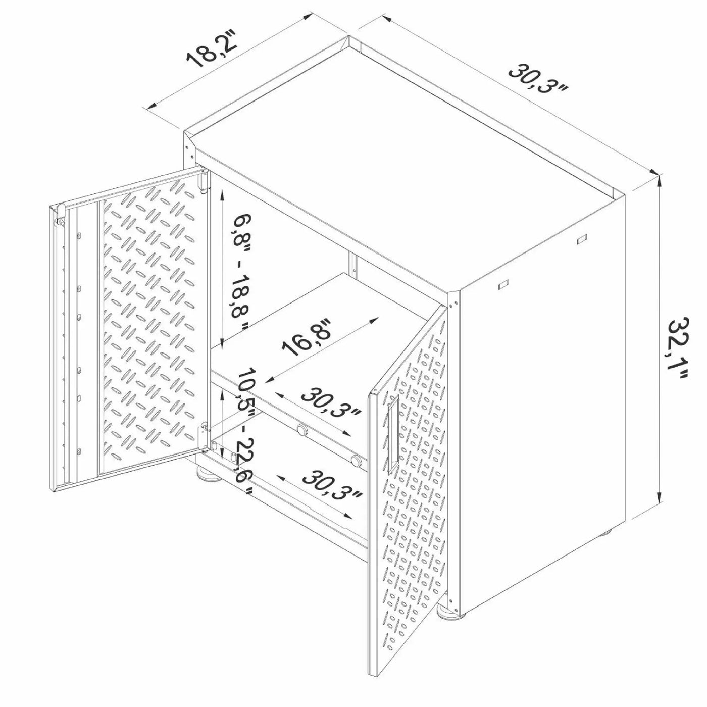 Fortress - Rolling Garage Cabinet by HouseOfZazla