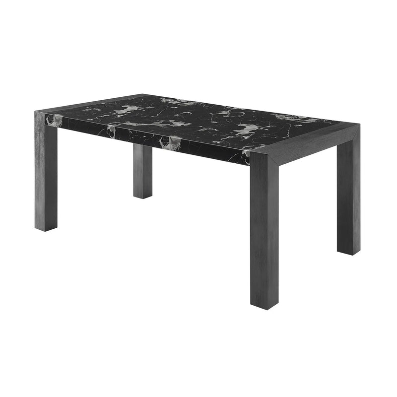Dining Table And 4 Padded Chairs - Black by HouseOfZazla