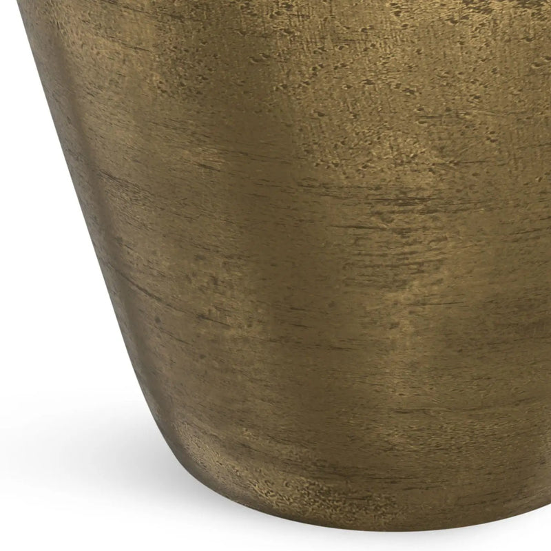 Cavan - Cast Aluminum Side Table - Antique Brass by HouseOfZazla