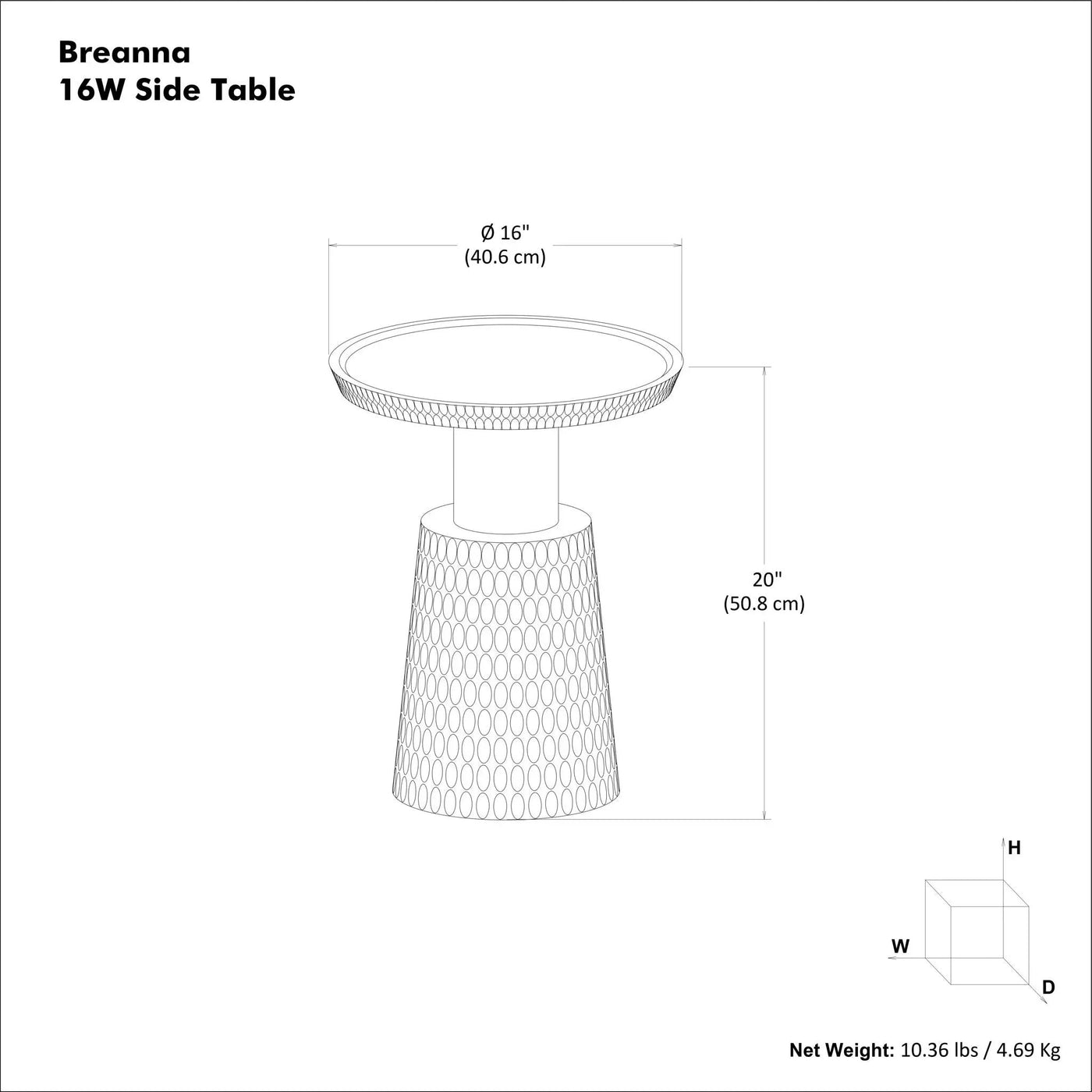 Breanna - Side Table by Unique Piece Furniture