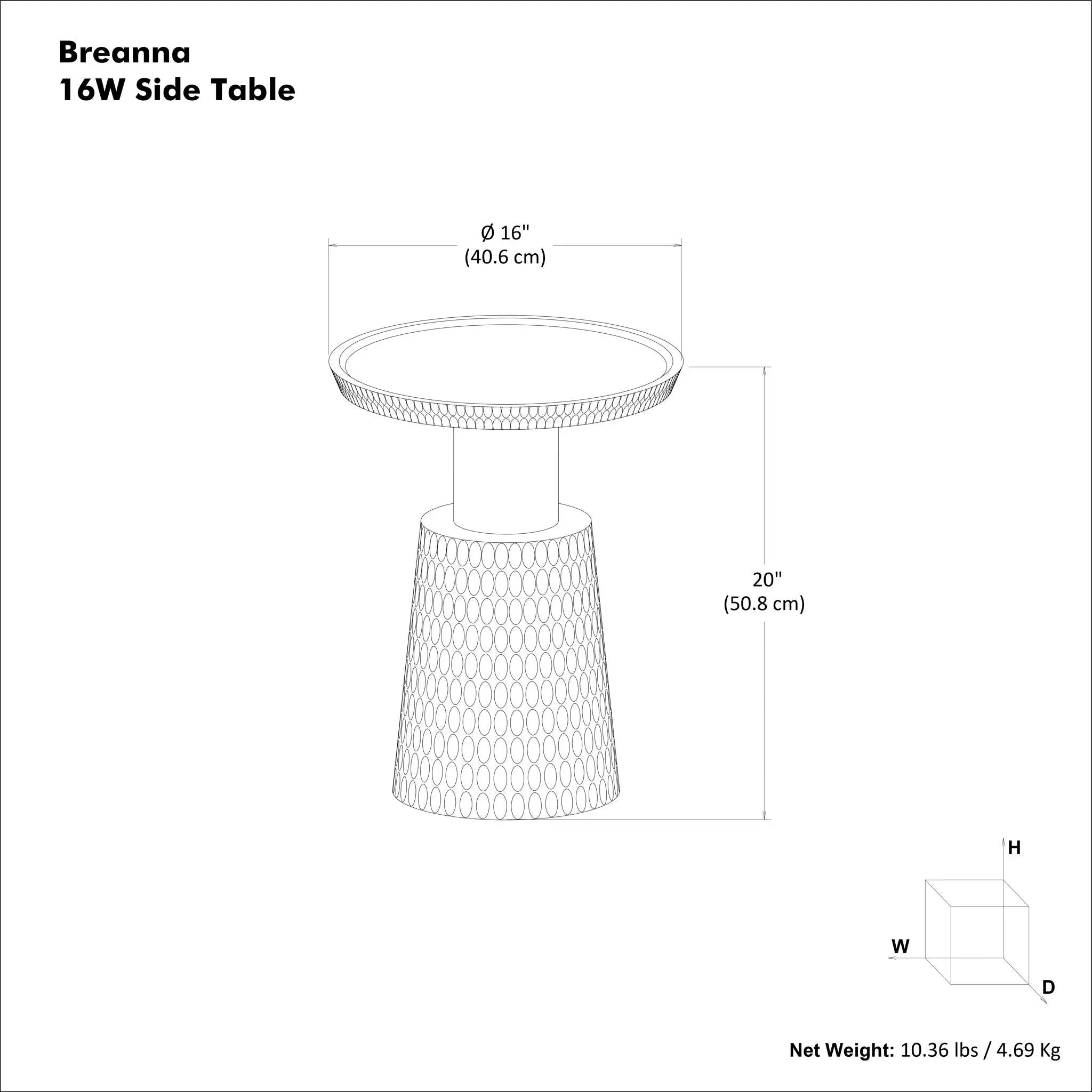 Breanna - Side Table by HouseOfZazla