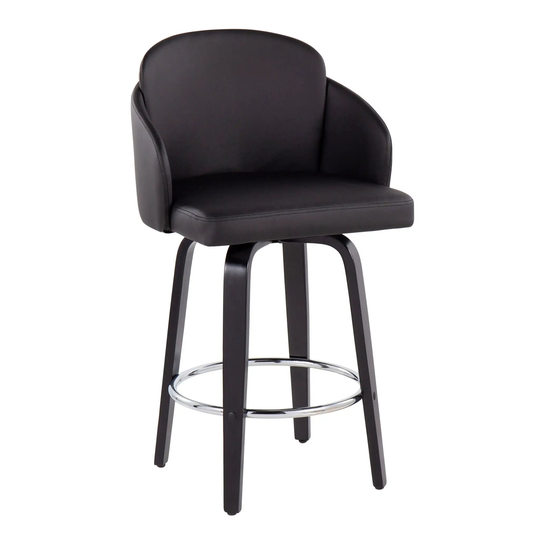 Dahlia - Contemporary Counter Stool Round Footrest (Set of 2) by HouseOfZazla