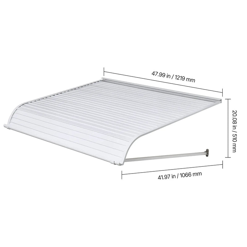 Window Awning Door Canopy 48x42 in Aluminum Alloy by HouseOfZazla