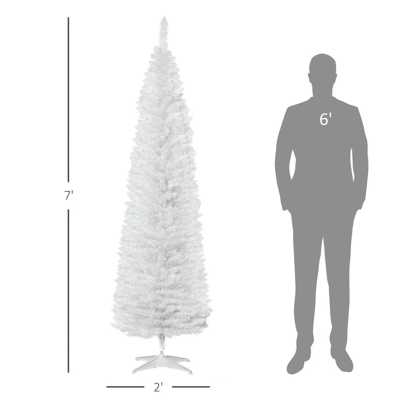 HOMCOM 7' Artificial Pencil Christmas Tree by HouseOfZazla