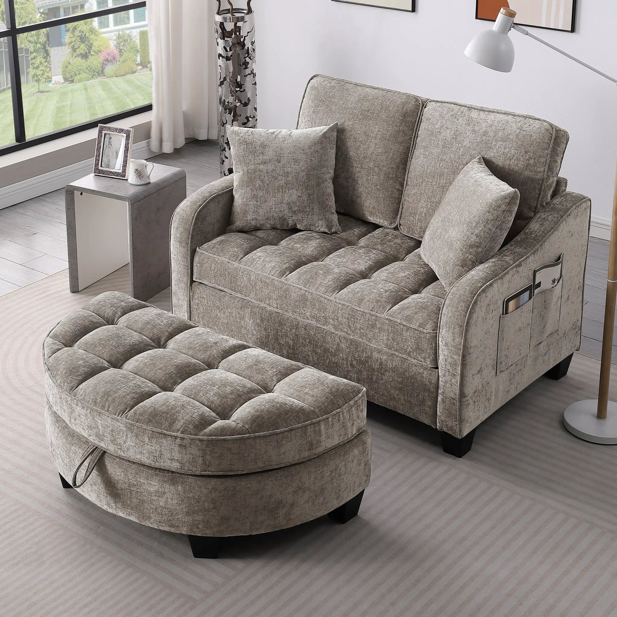 Two-Seater Sofa with Chaise Longue by HouseOfZazla
