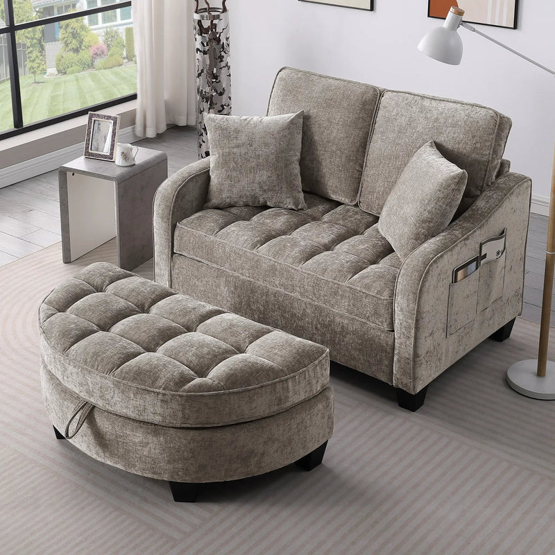 Two-Seater Sofa with Chaise Longue by HouseOfZazla