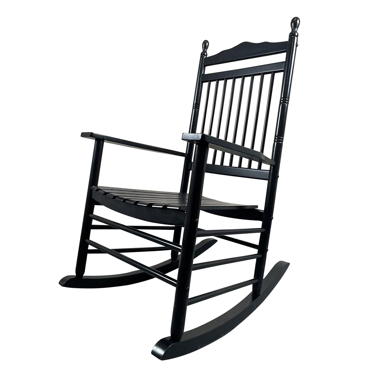 Wood Rocking Chair with Wide Seat - White or Black, photo 10 of 19