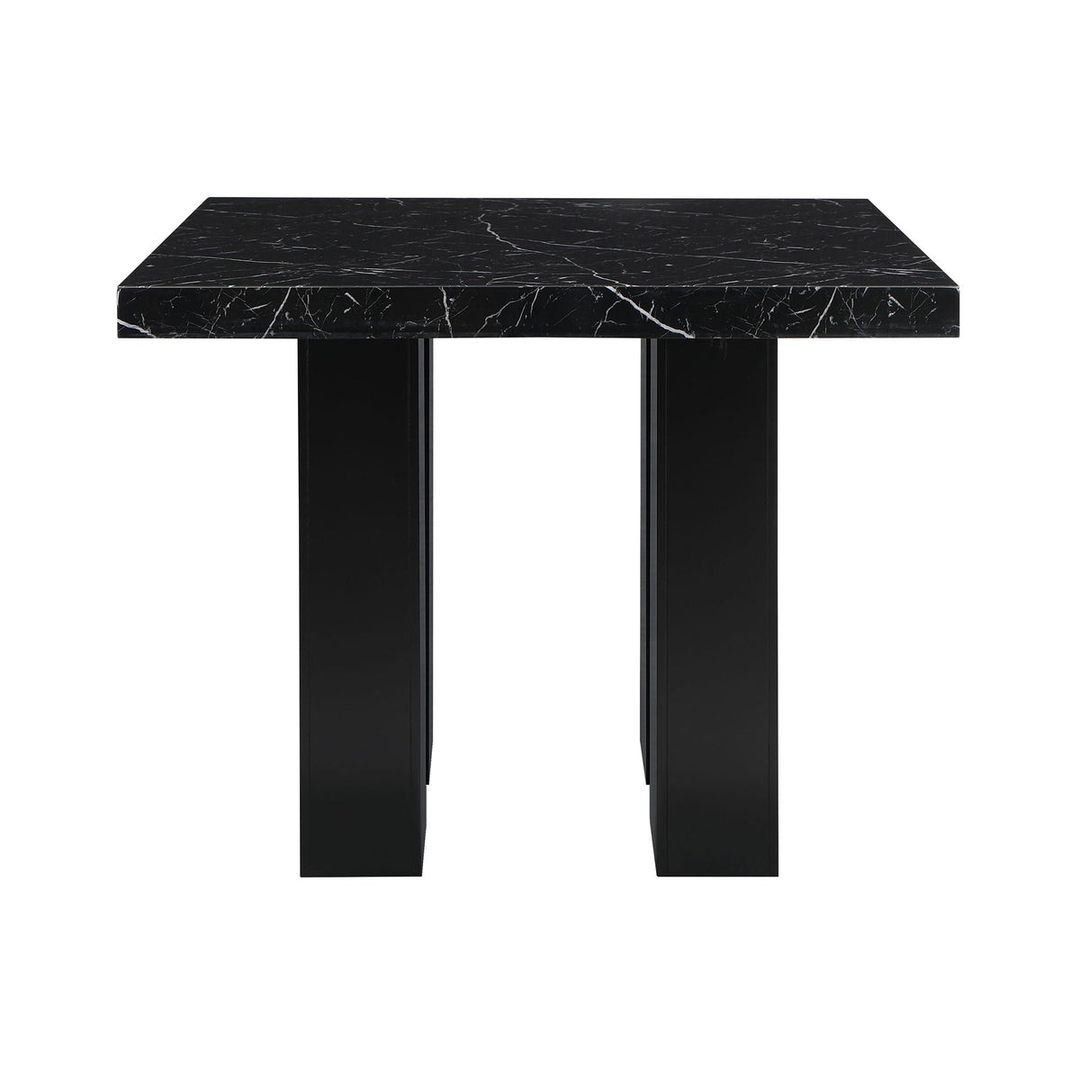 Mikha Bar Table with Extra Thick Top - Black, White, or Light Brown