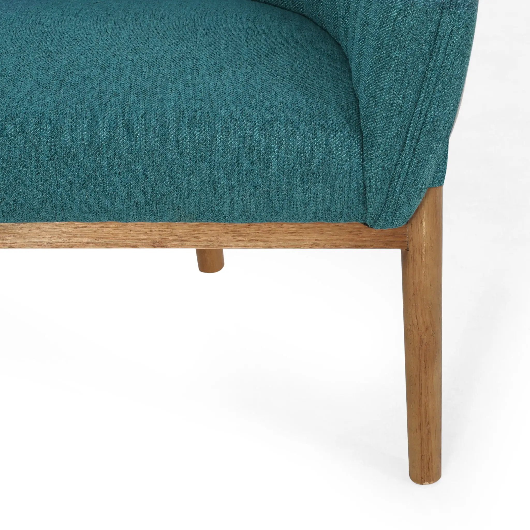Mid Century Modern Loveseat With Channel Stitched Backrest by HouseOfZazla