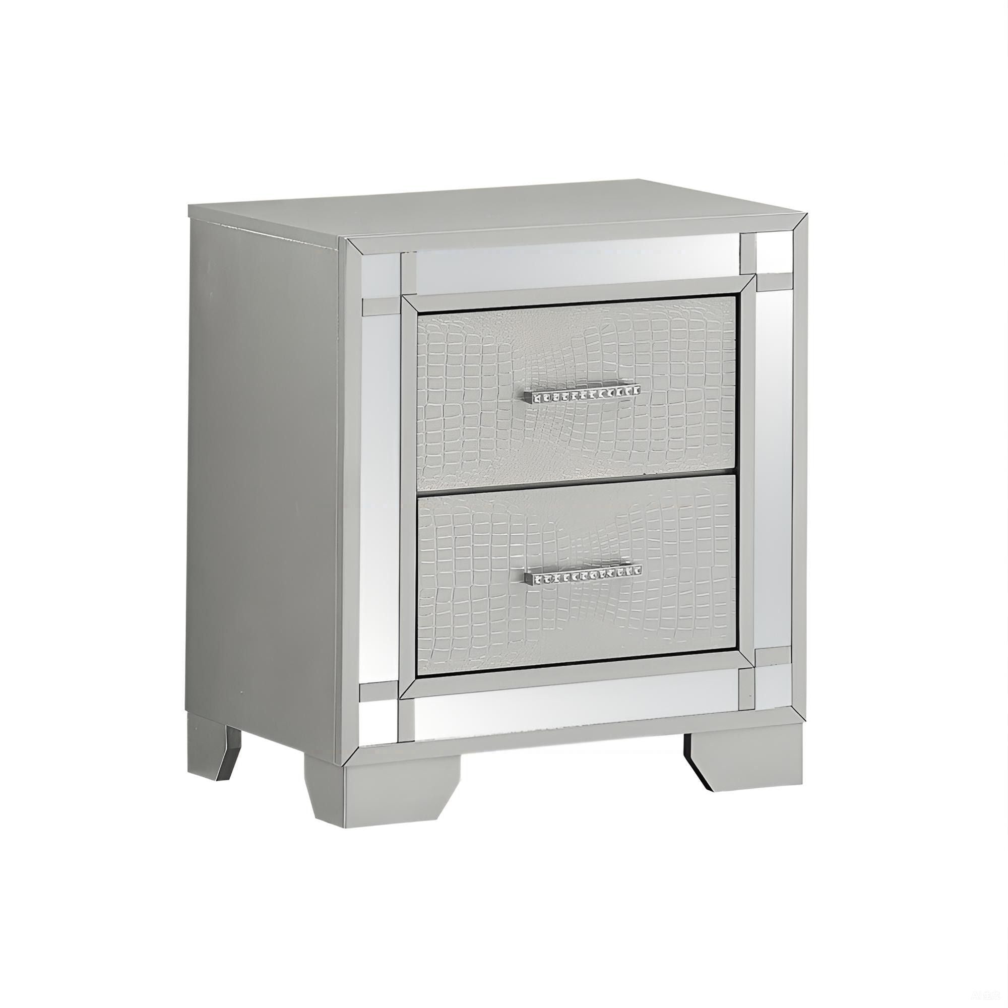 Madison - Nightstand - Silver Champagne by HouseOfZazla