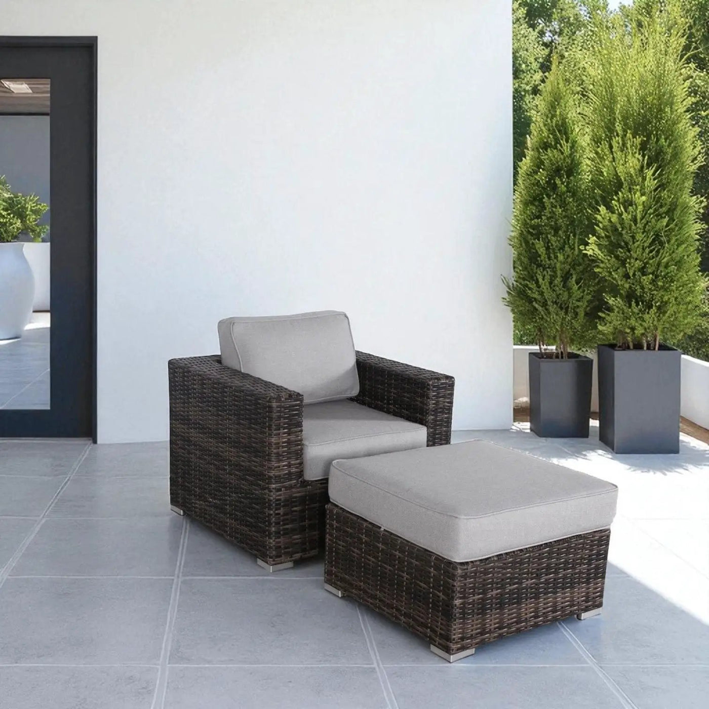 Outdoor Patio Chair Set For Patio With Foam Cushions by HouseOfZazla