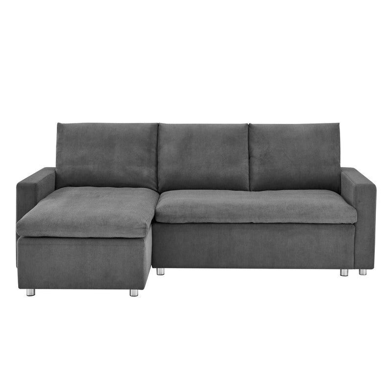 Convertible L Shaped Sleeper Sofa Bed With Reversible Chaise And Storage by Unique Piece Furniture