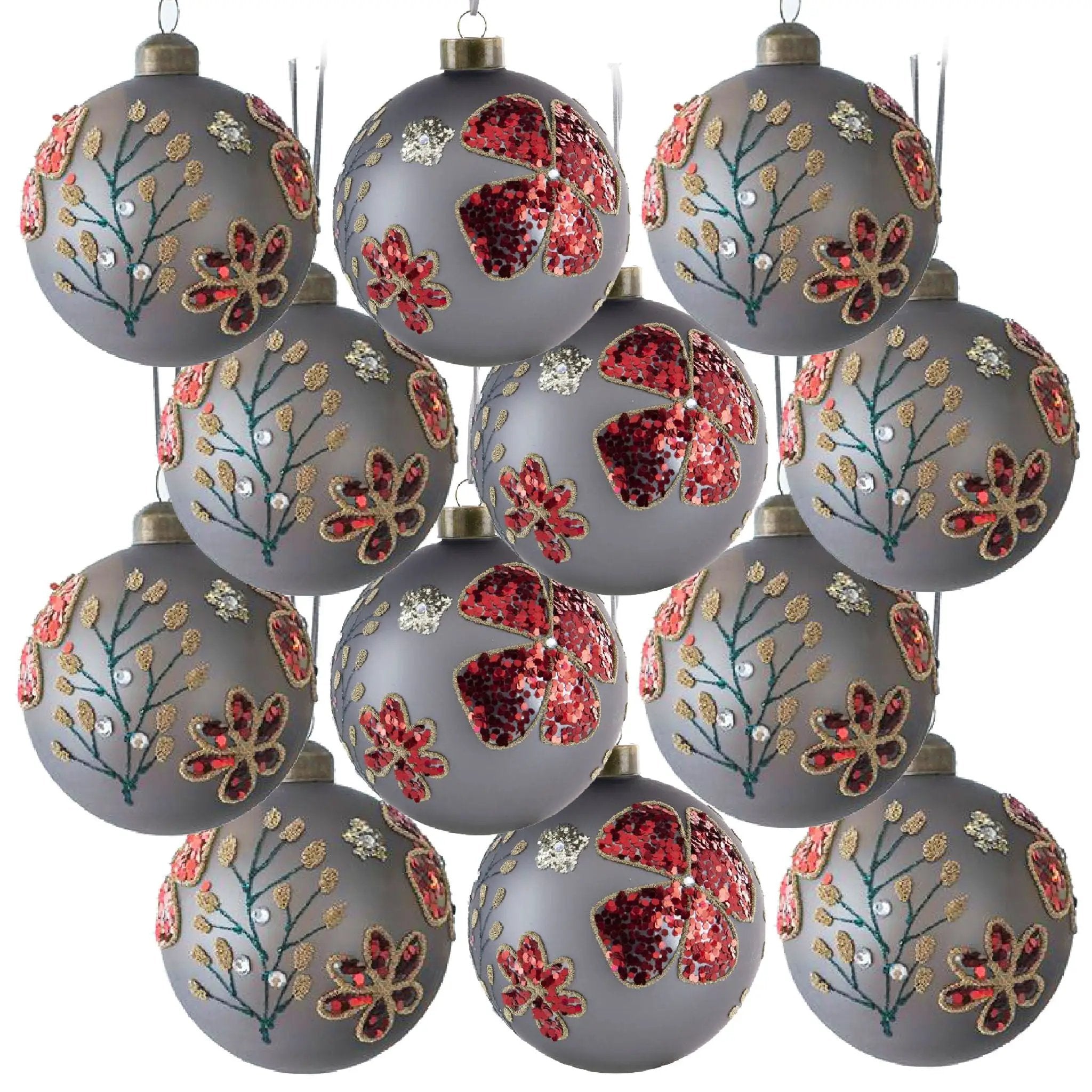 Glass Decorative Hanging Ball Christmas Tree Ornaments For Holiday Party Decorations by Unique Piece Furniture