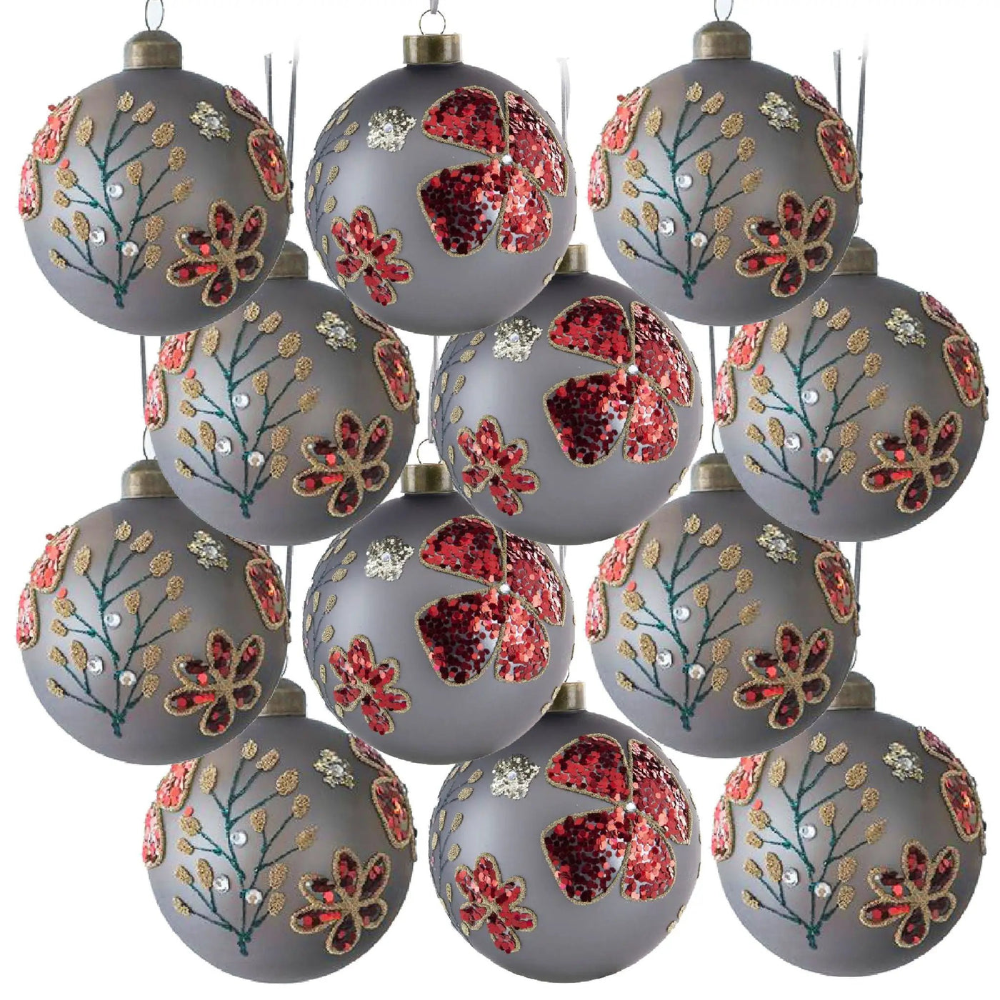 Glass Decorative Hanging Ball Christmas Tree Ornaments For Holiday Party Decorations by HouseOfZazla