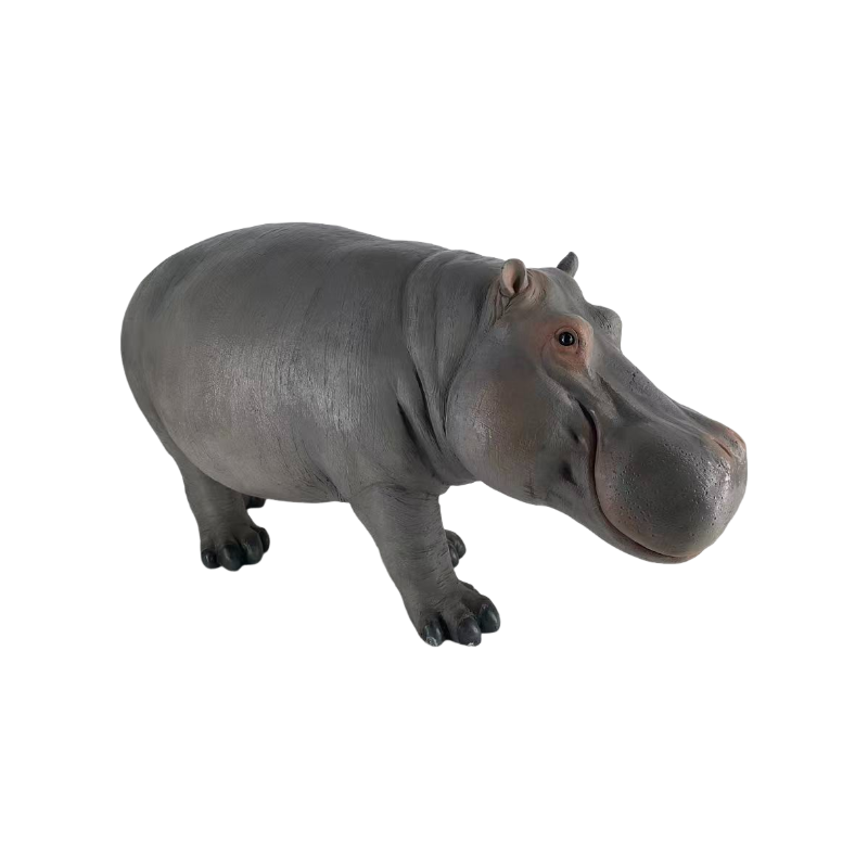 12.6'' Weather Resistant Hippopotamus Garden Statue by HouseOfZazla
