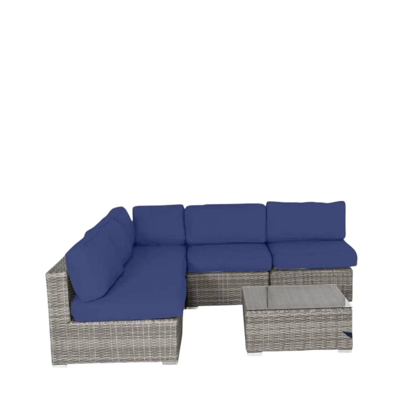 Seating Set With Cushions Handcrafted Wicker Design by HouseOfZazla