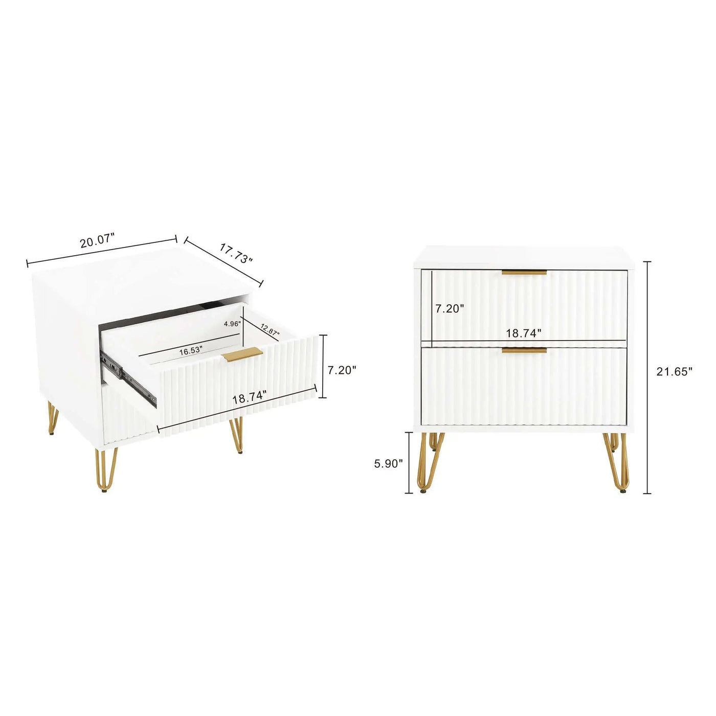 Dumbo - Nightstand With 2 Drawers by HouseOfZazla