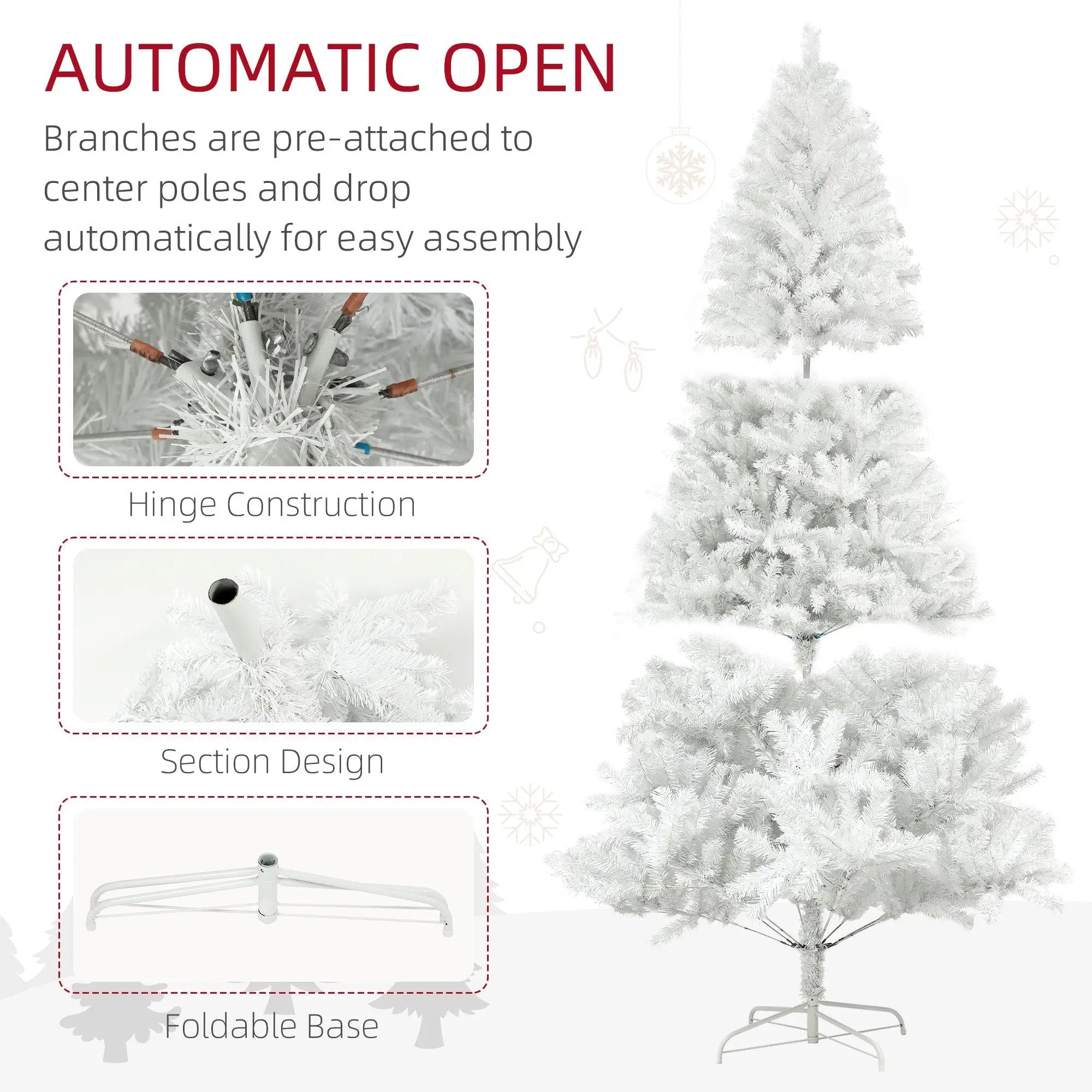 HOMCOM 9ft Tall Artificial Christmas Tree by HouseOfZazla