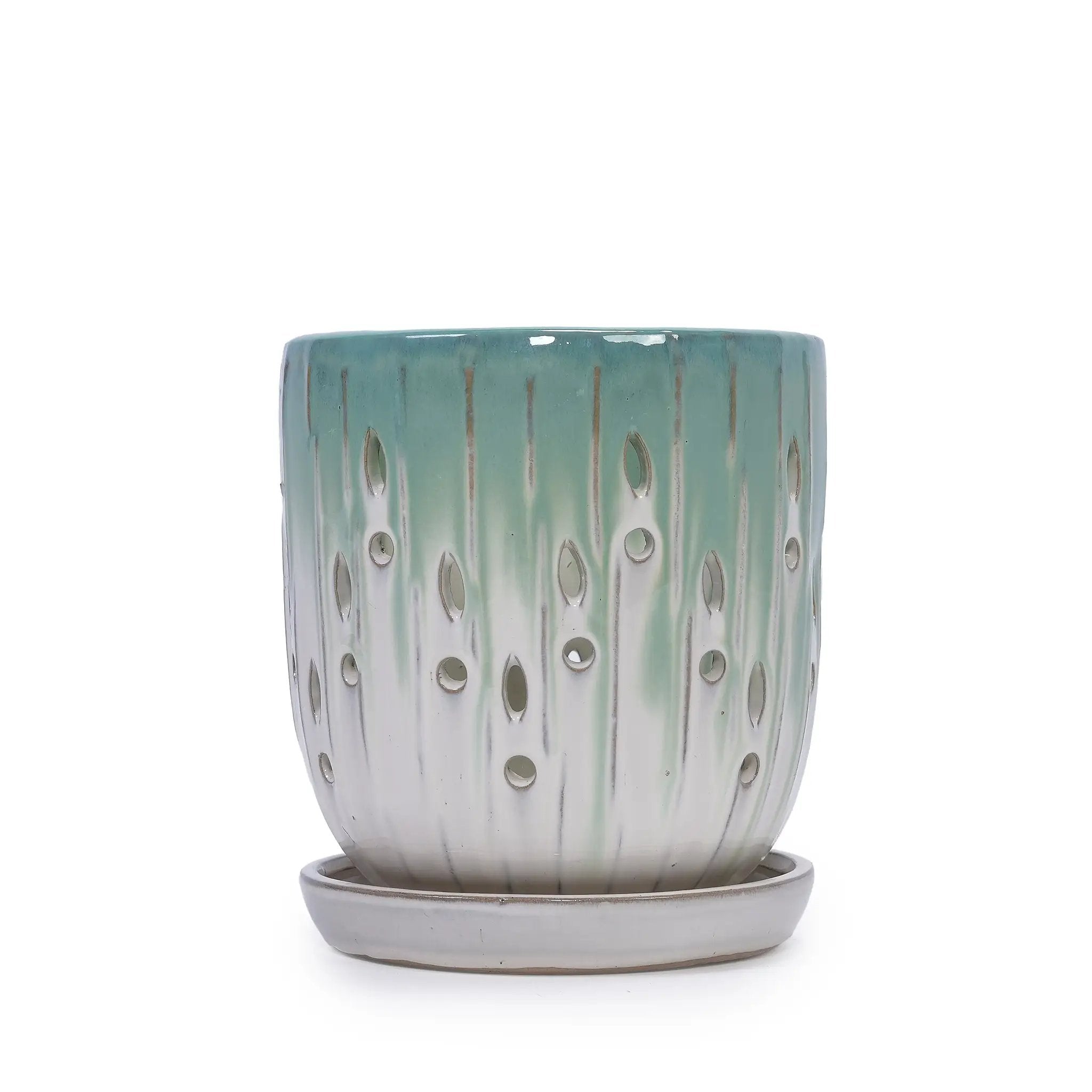 Set of 2 Ceramic Flowerpots with Drainage Hole by HouseOfZazla