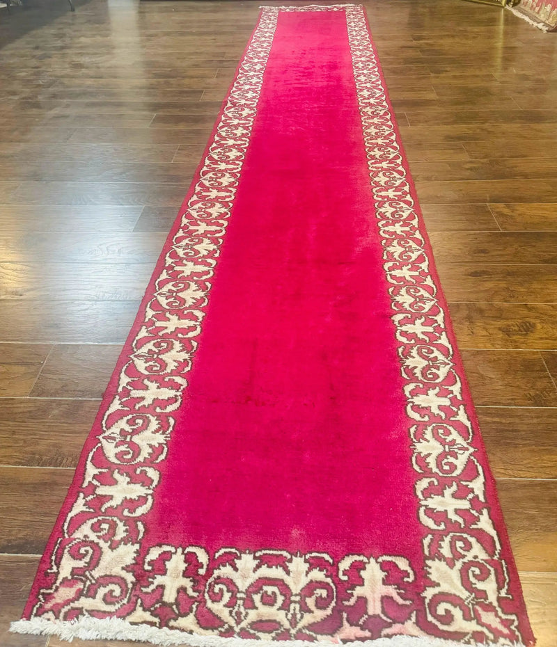 Red Persian Kerman Runner Rug 3x16 by Jewel Rugs
