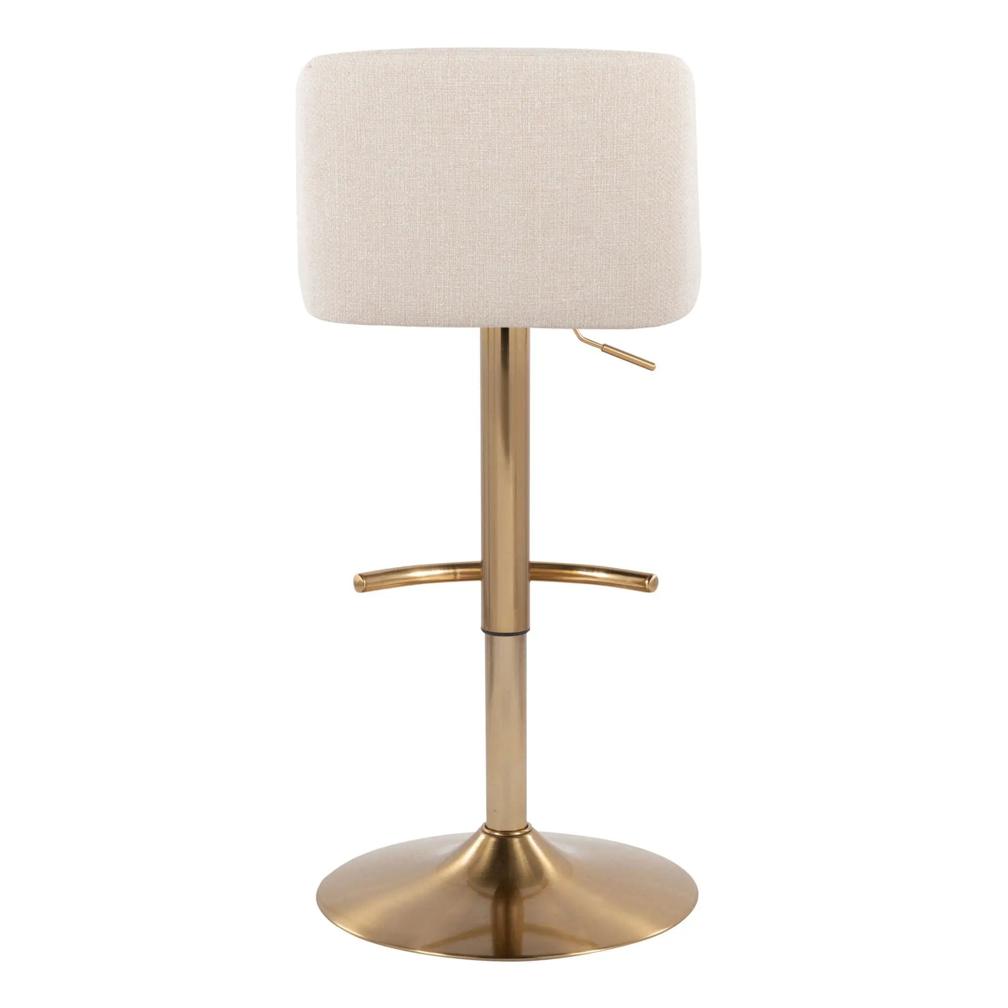 Toriano - Contemporary Adjustable Barstool With Swivel With Rounded T Footrest (Set of 2) by Unique Piece Furniture