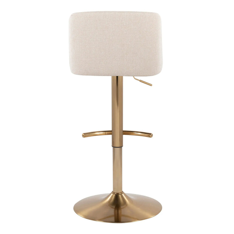 Toriano - Contemporary Adjustable Barstool With Swivel With Rounded T Footrest (Set of 2) by Unique Piece Furniture