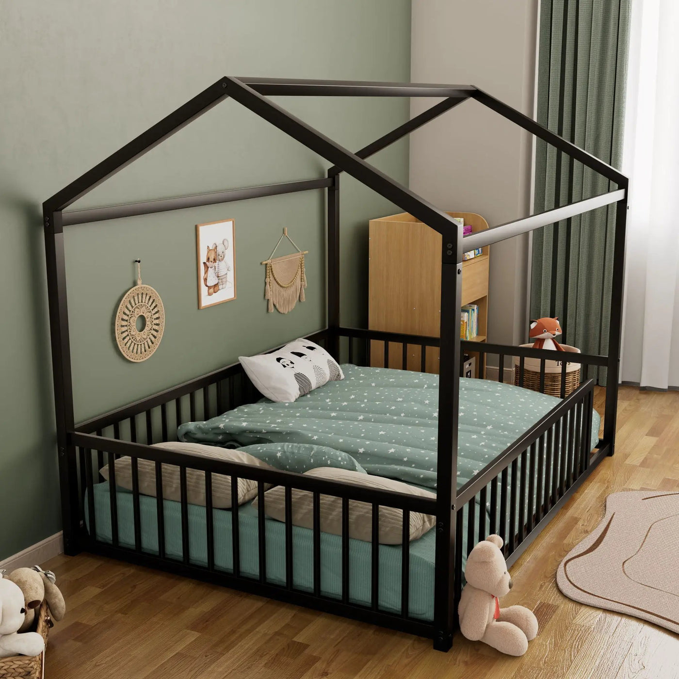 Montessori Floor Bed Frame With House Shape by HouseOfZazla