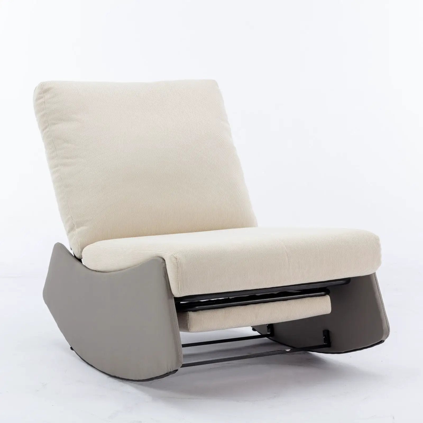 Modern Rocking Chair Recliner, Comfy Rocker Nursery Chair With Footrest, Accent Reading Chair, Upholstered Lounge Chair For Relaxing, Resting, Soft Padded Rocker For Indoor Living Room Bedroom by HouseOfZazla