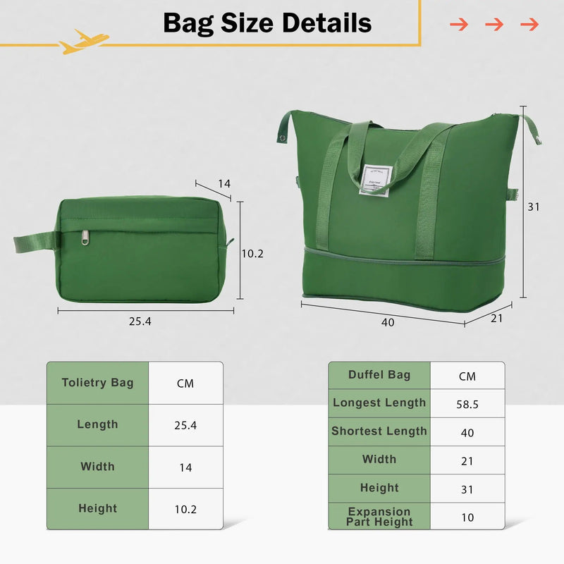 2 Piece Luggage Set With Bags Expanable Spinner Wheels ABS Lightweight Suitcase With Tsa Lock 20" / 28" by HouseOfZazla
