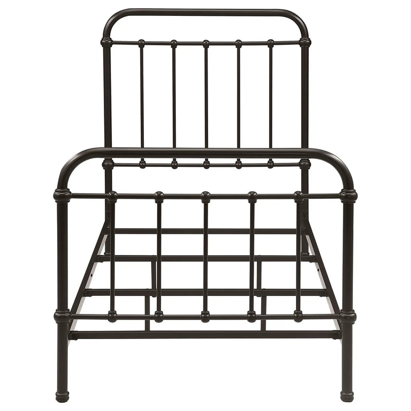 Livingston Metal Twin Open Frame Bed Dark Bronze by Unique Piece Furniture