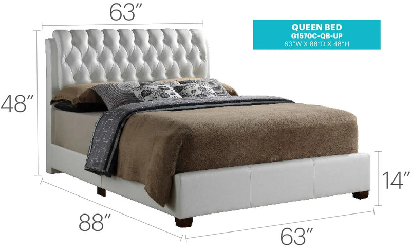 Tufted Upholstered Bed by Unique Piece Furniture
