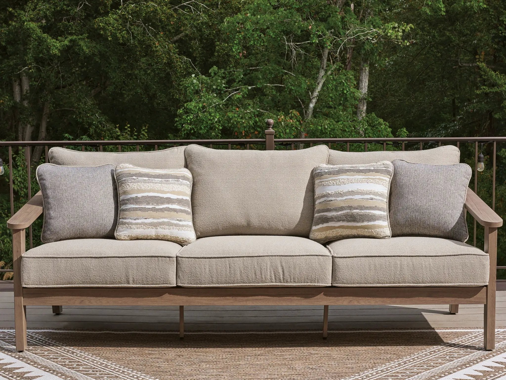 Harmony Headlands - Sofa With Cushion - Natural / Gray by Unique Piece Furniture