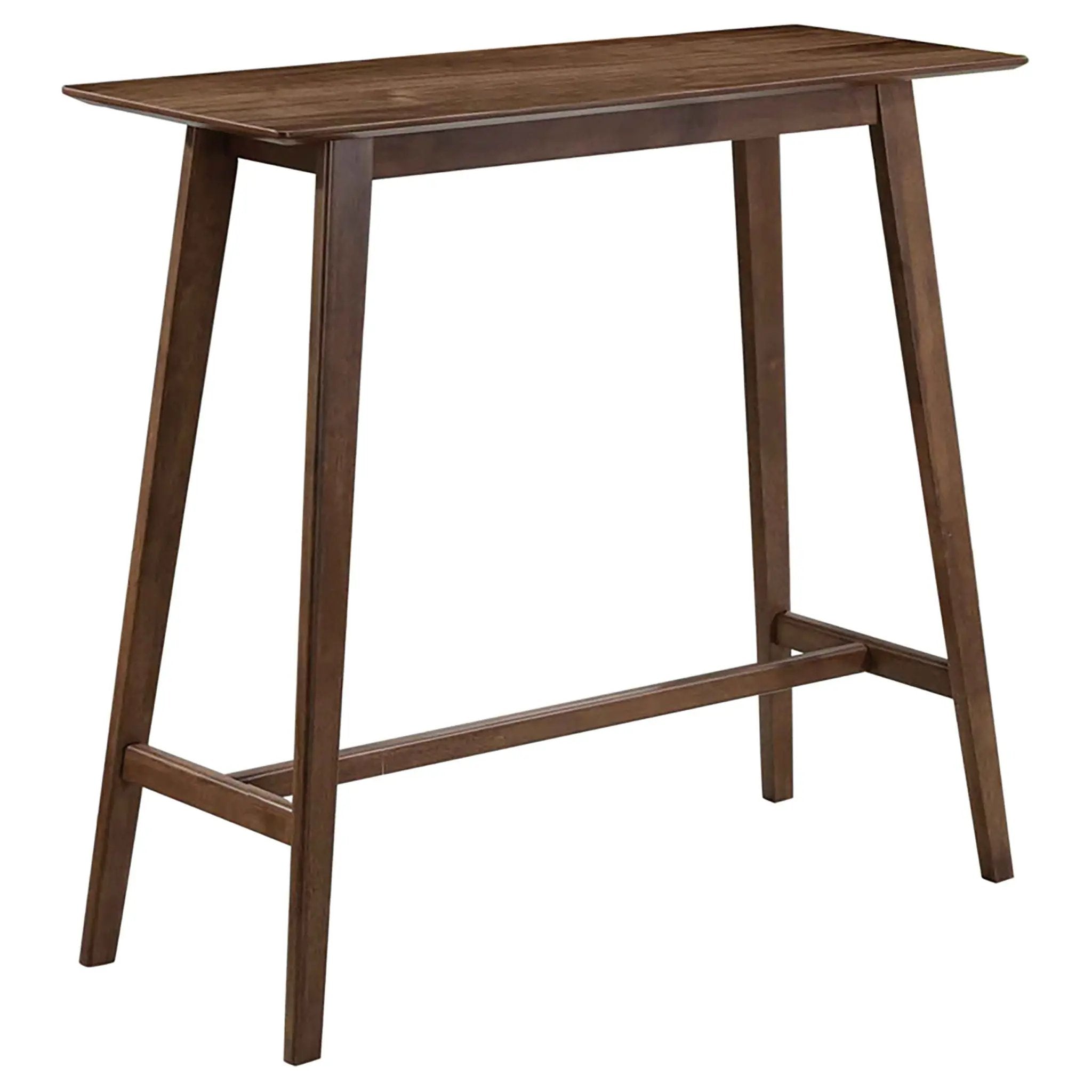Finnick Rectangular 47-inch Pub Height Bar Table Walnut by Unique Piece Furniture