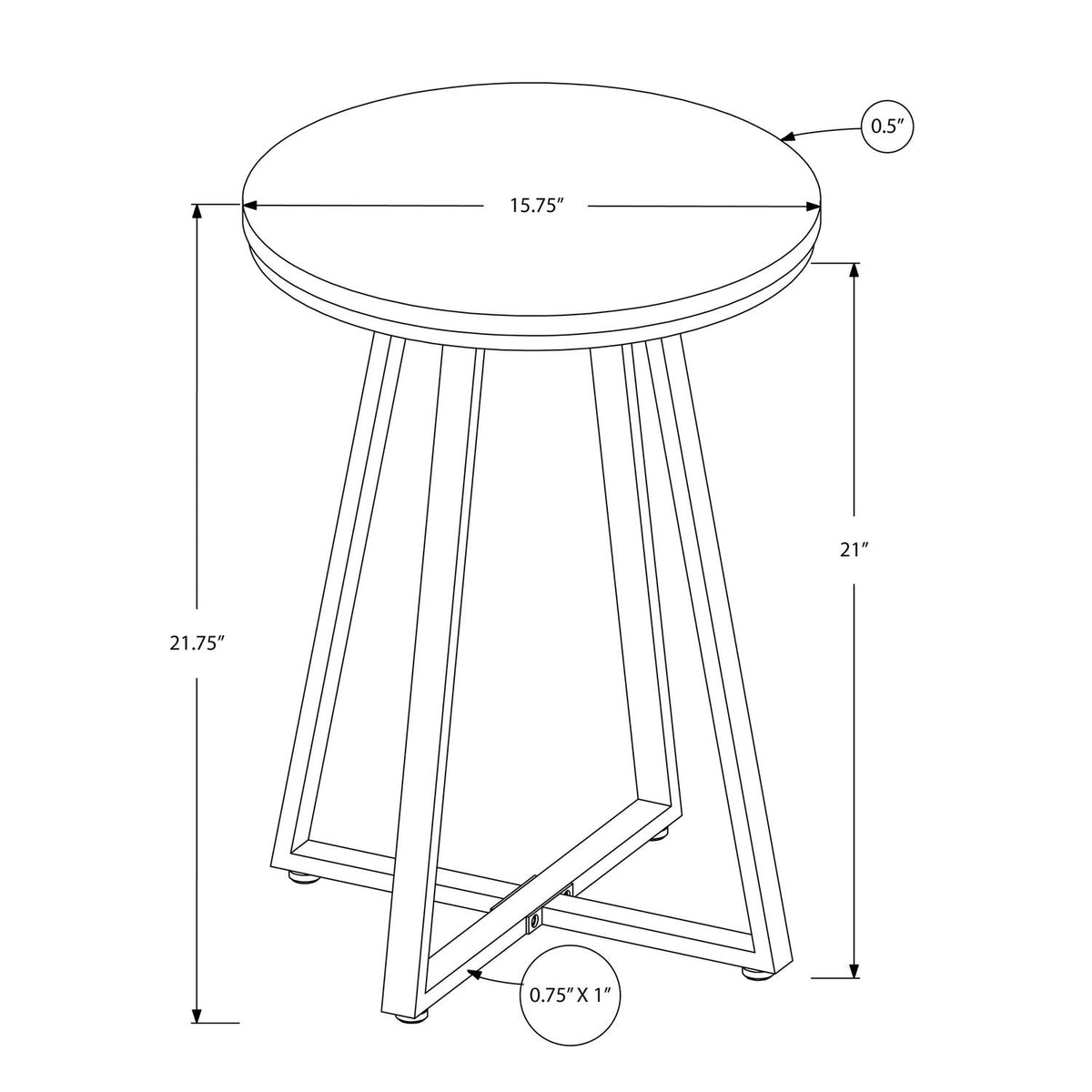 Accent Table, Side, Round Contemporary & Modern Modern Design, photo 11 of 16