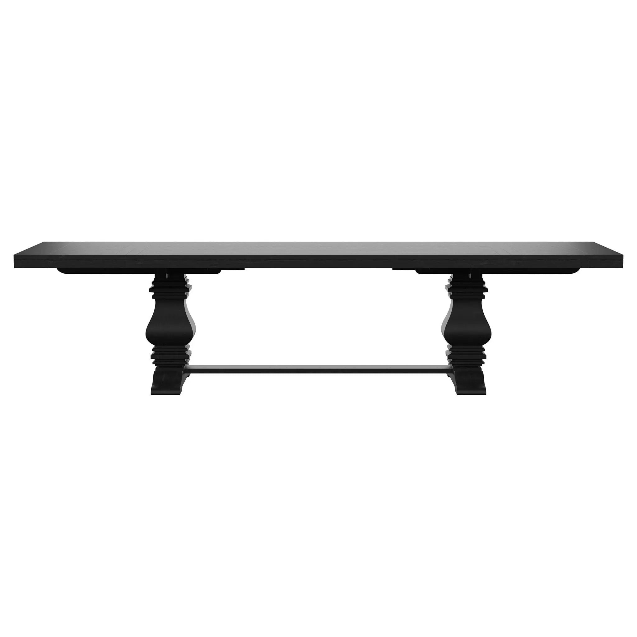 Florence 7-piece 126-inch Extension Dining Table Set Distressed Black by Unique Piece Furniture