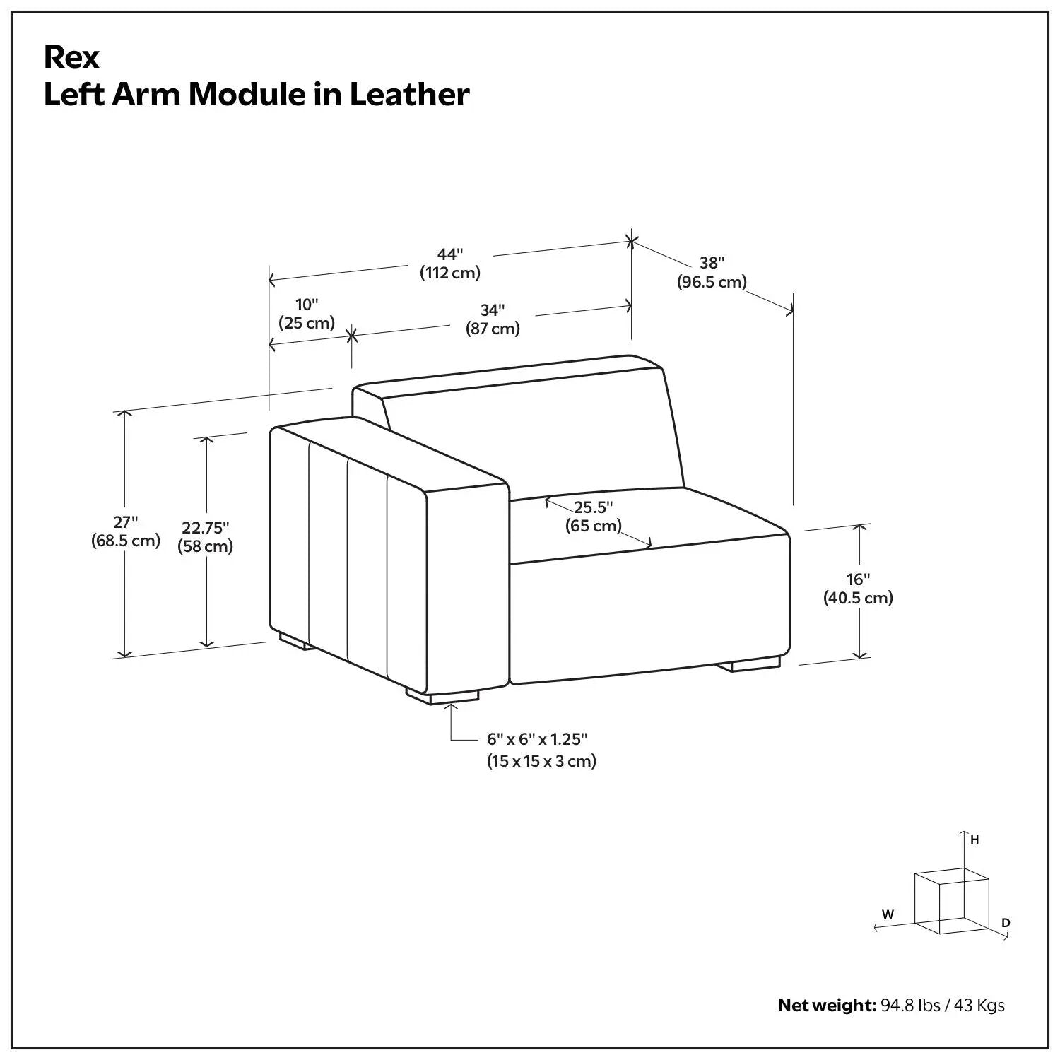 Rex - Sofa Module by HouseOfZazla