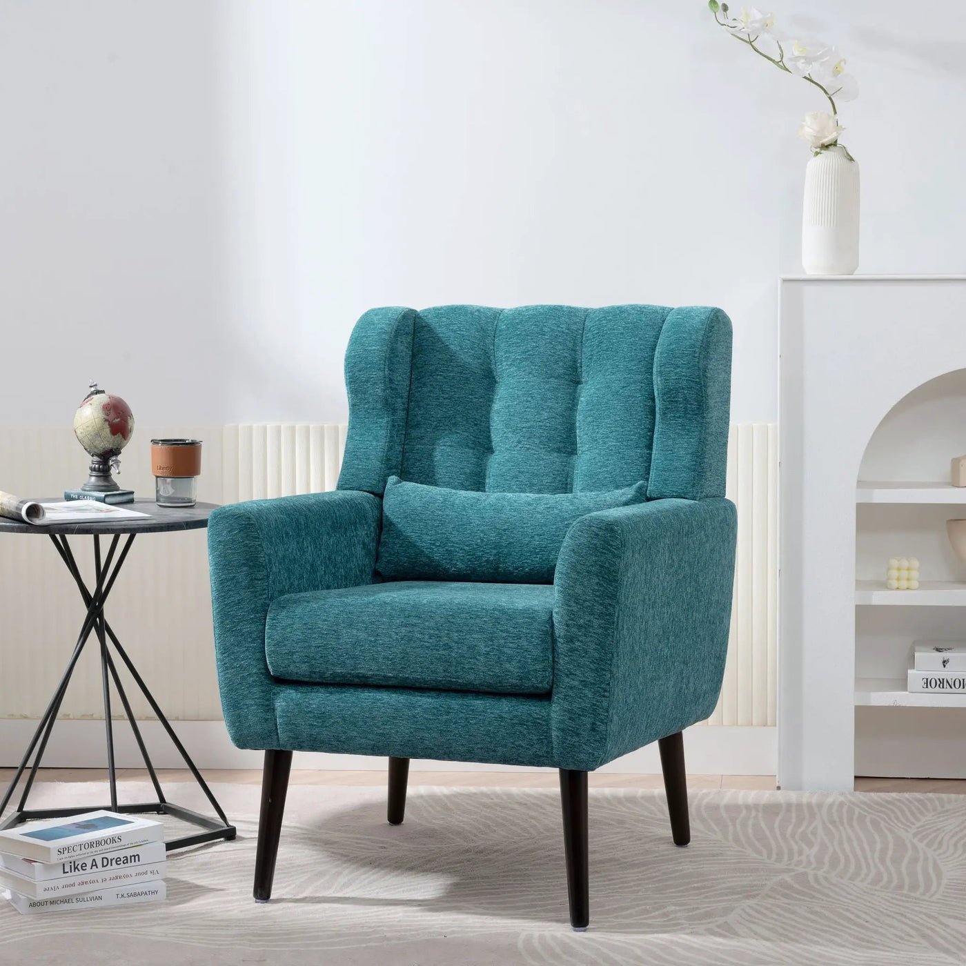 Modern Accent Chair Upholstered Foam Filled Living Room Chairs Comfy Reading Chair Mid-Century Modern Chair With Fabric Lounge Arm Chairs Armchair For Living Room Bedroom by HouseOfZazla