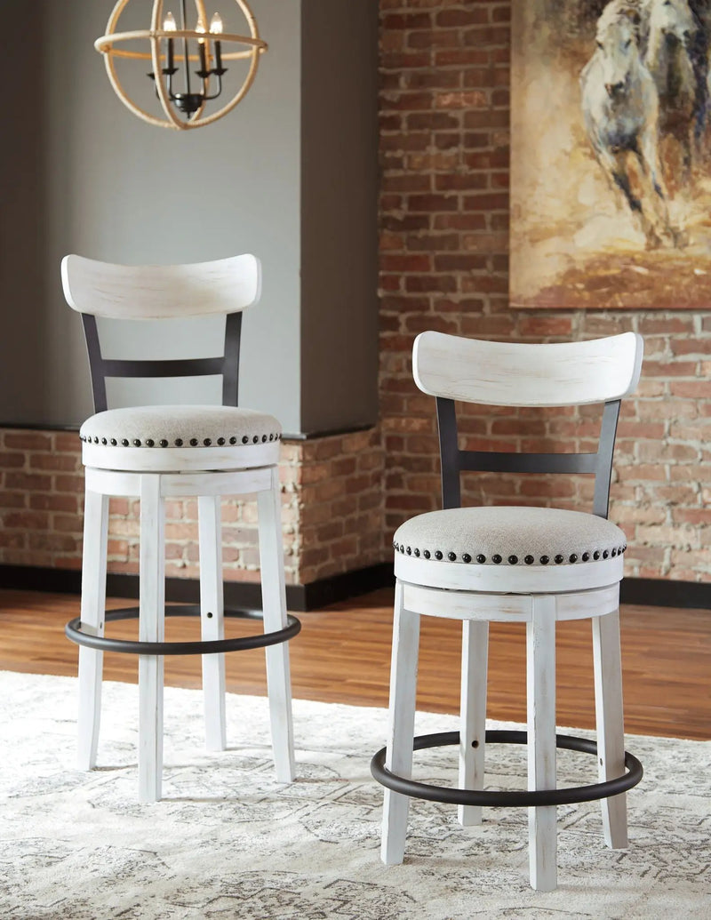 Valebeck - Tall Upholstered Swivel Barstool by Unique Piece Furniture