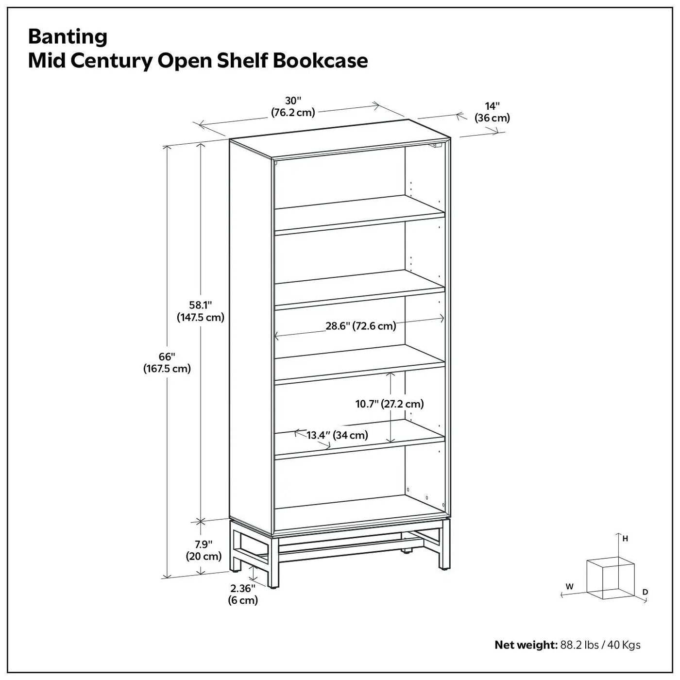 Banting - Mid Century Bookcase, Handcrafted by HouseOfZazla