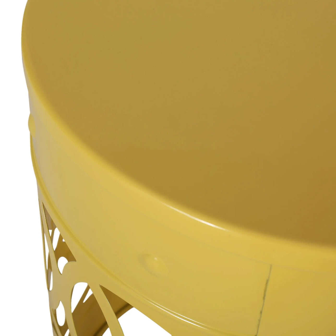 Outdoor Metal Large End Table, Modern Design