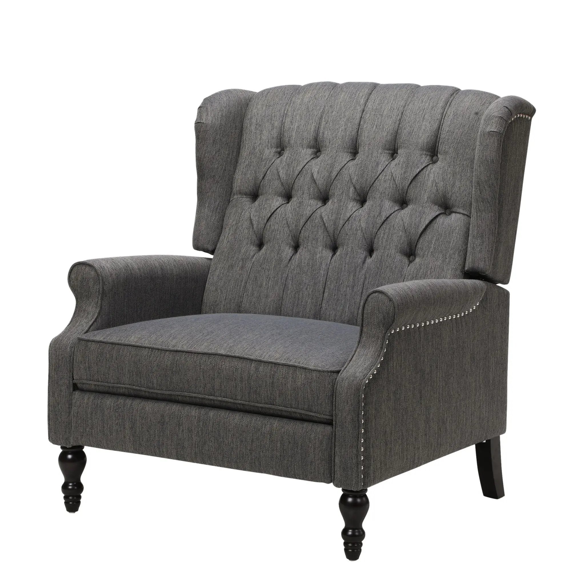 Dunham Contemporary Fabric Tufted Oversized Pushback Recliner by HouseOfZazla