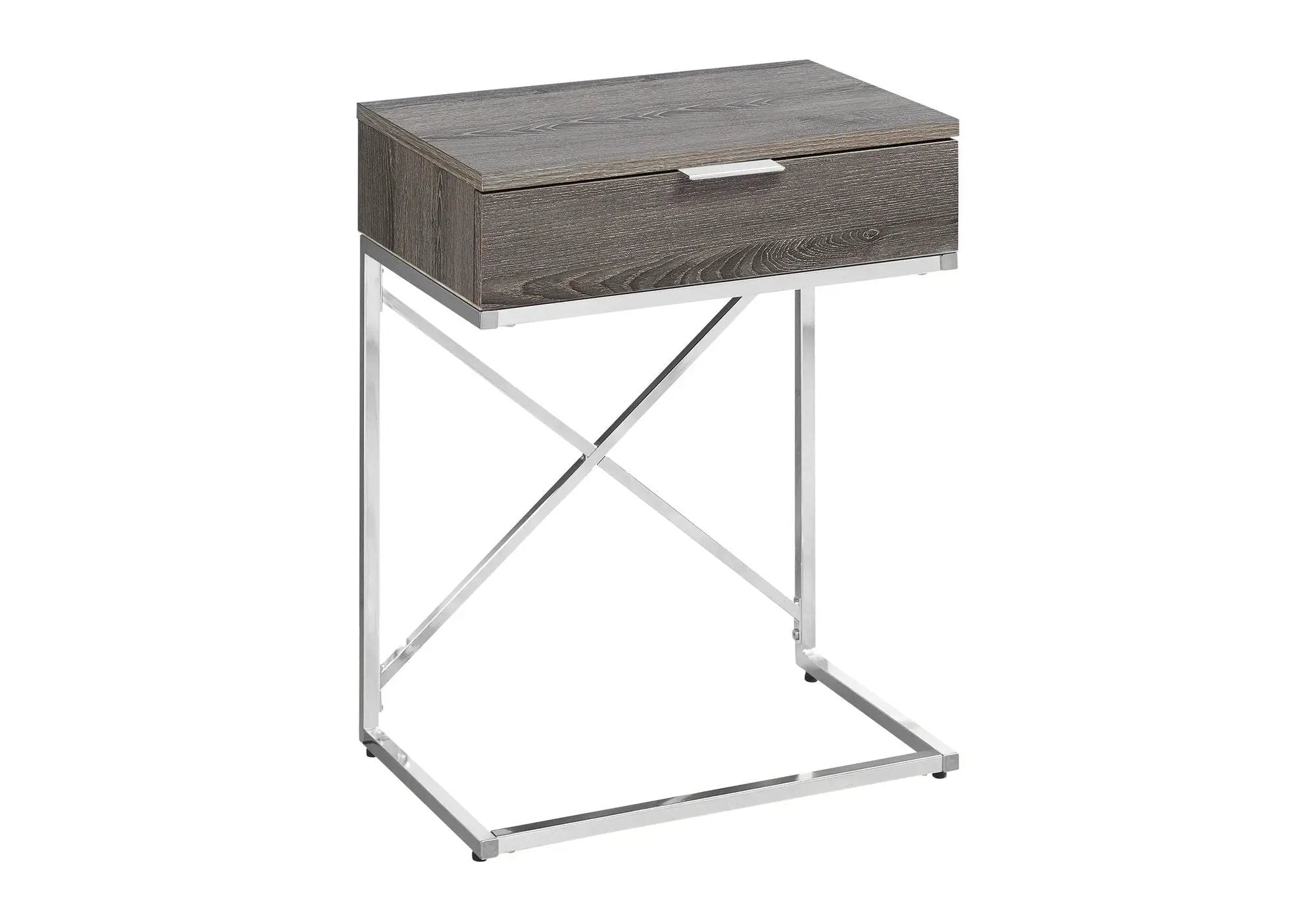 Accent Side Table, Storage Drawer, Contemporary - Taupe by Unique Piece Furniture