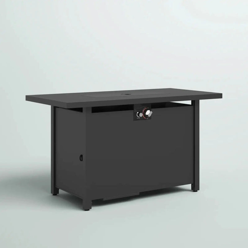 Outdoor Fire Pit Table With Lid - Dark Gray by HouseOfZazla